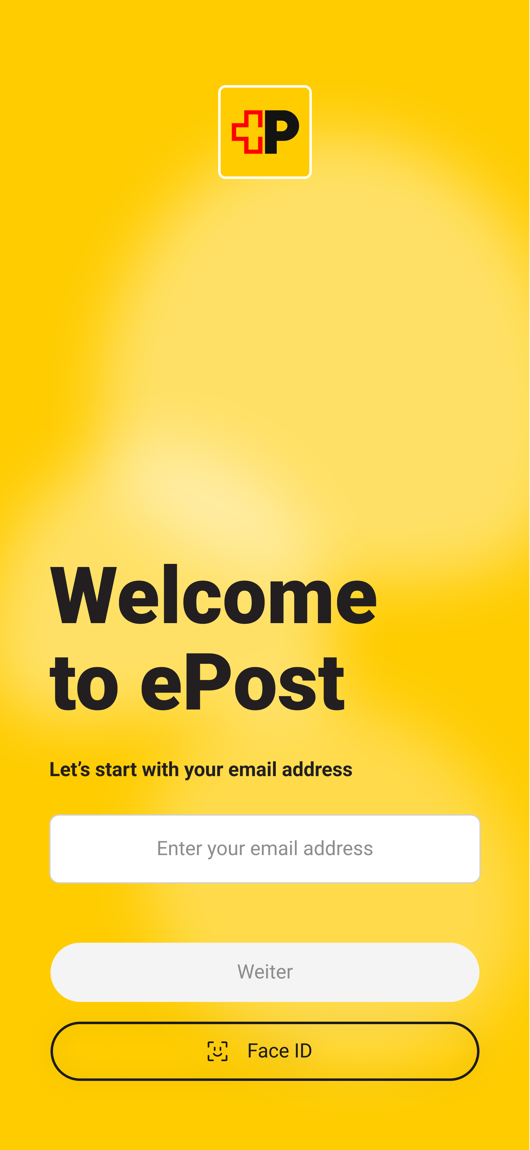 ePost Start Screen