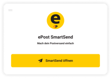 epost SmarSend Widget Aktivierung